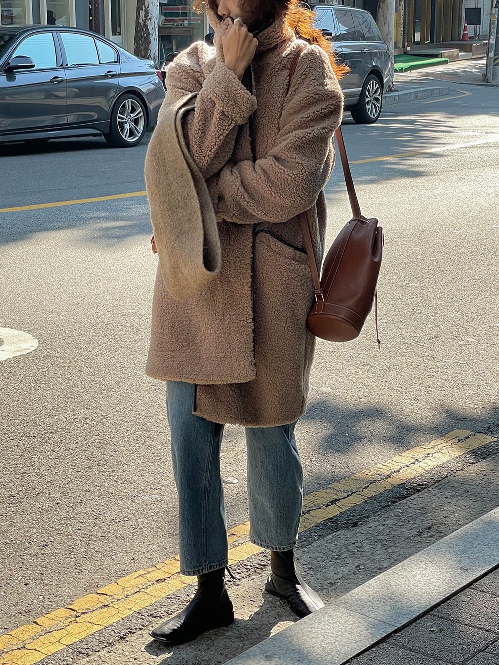 [Re-open][OFC]Line Shearling Coat (brown)