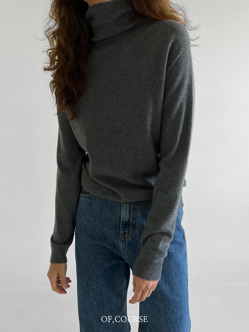 [Re-open][OFC]Basic Wool Turtleneck Knit (charcoal)