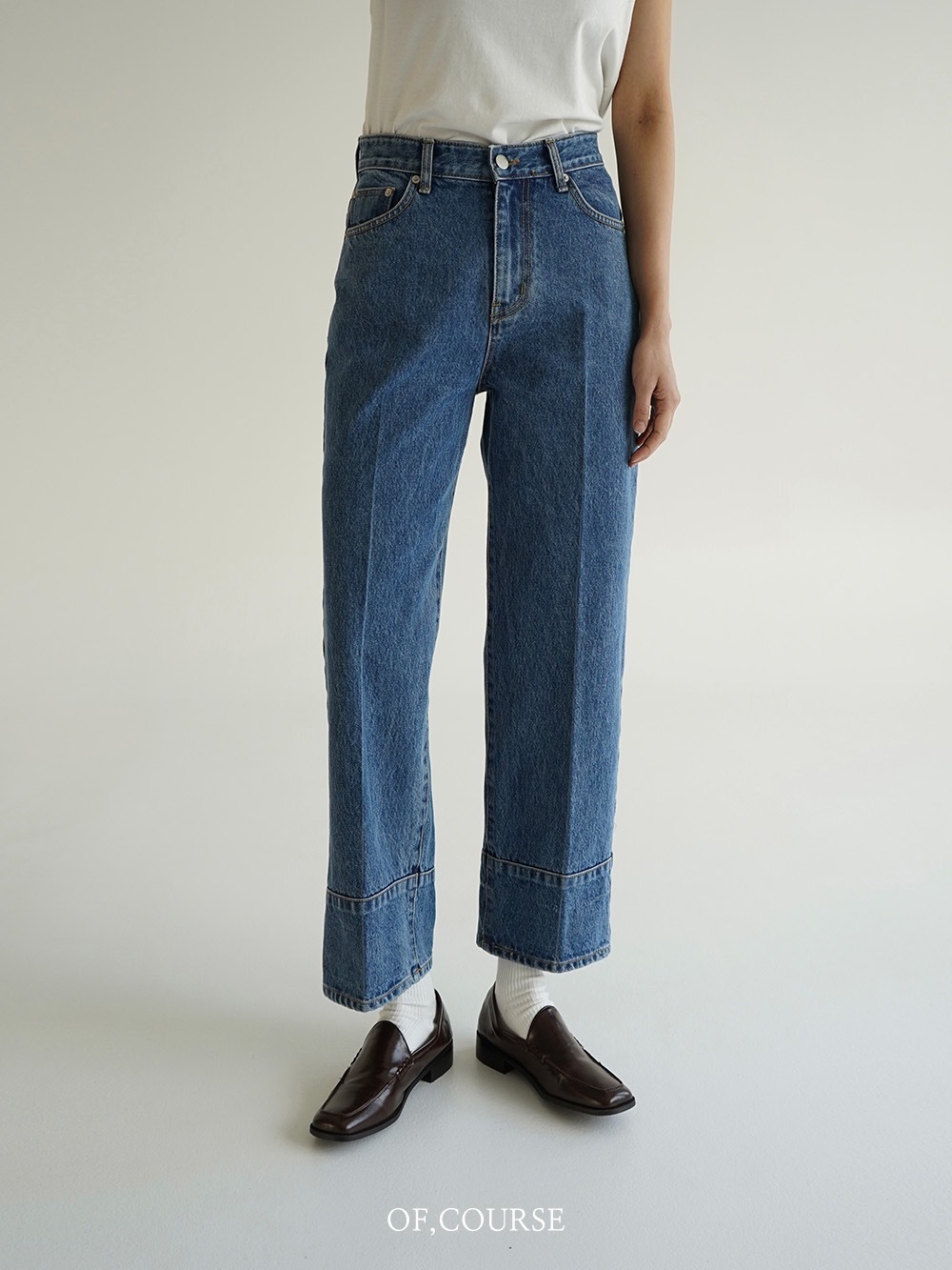 [Re-open][OFC]Section Denim Pants (medium blue) - 미입금분 당일배송