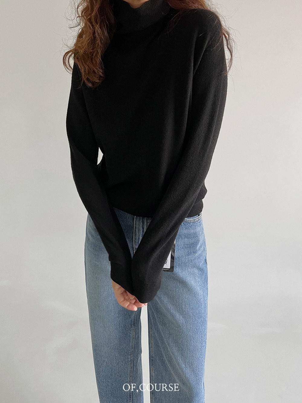 [OFC]Basic Wool Turtleneck Knit (black)