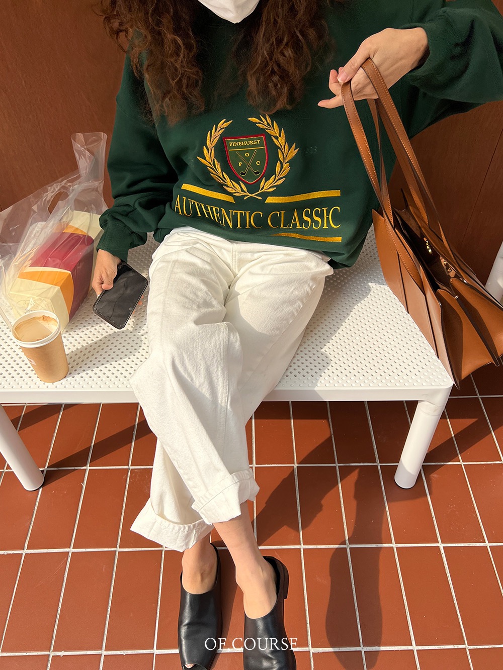 [Re-open][OFC]Vintage Embroidery Sweatshirt (green) - 미입금분 당일배송