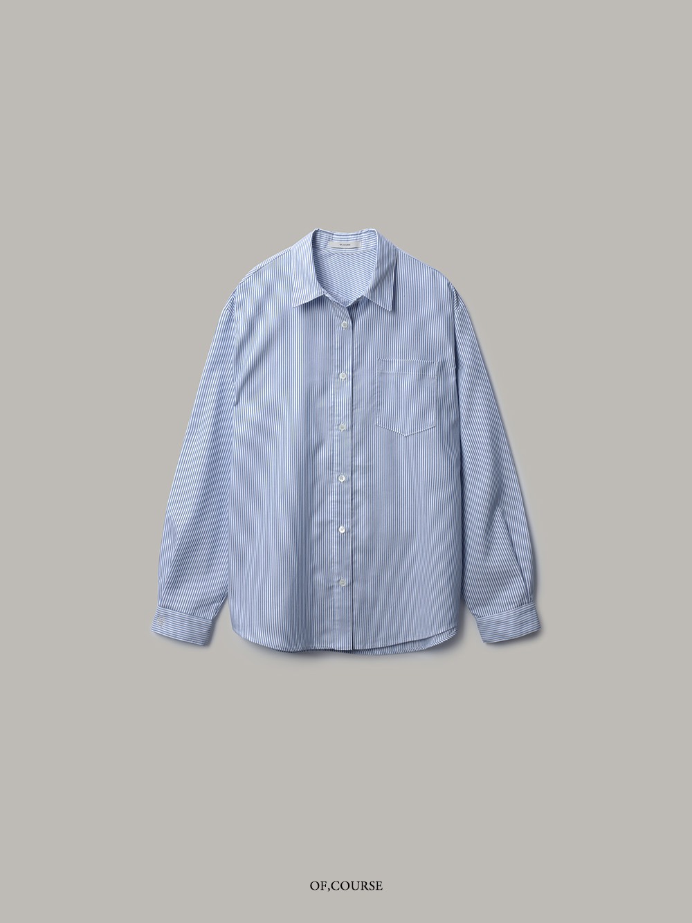 [OFC]York Detail Stripe Shirt (blue)