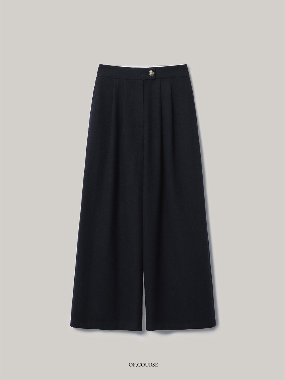 [OFC]Cropped Wide Fit Pants (navy)