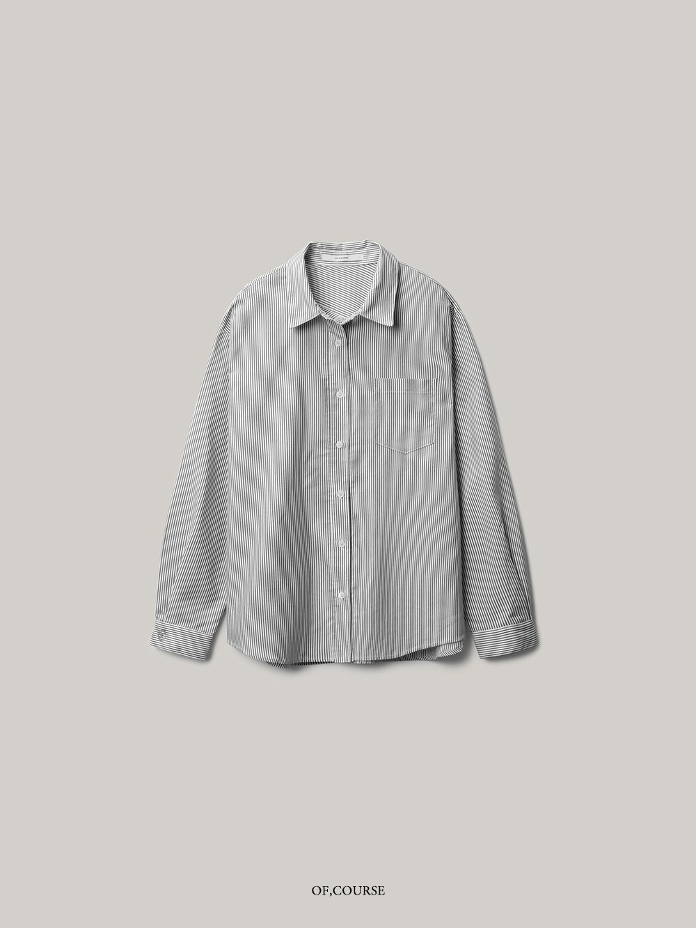 [OFC]York Detail Stripe Shirt (gray)