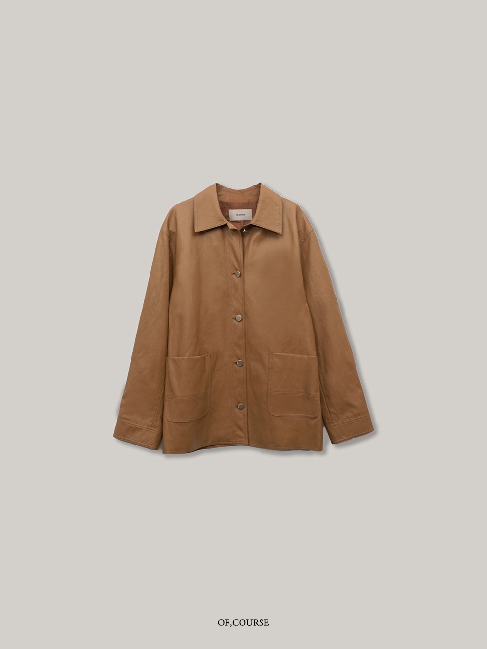 [OFC]Mac Half Leather Jacket (camel beige)