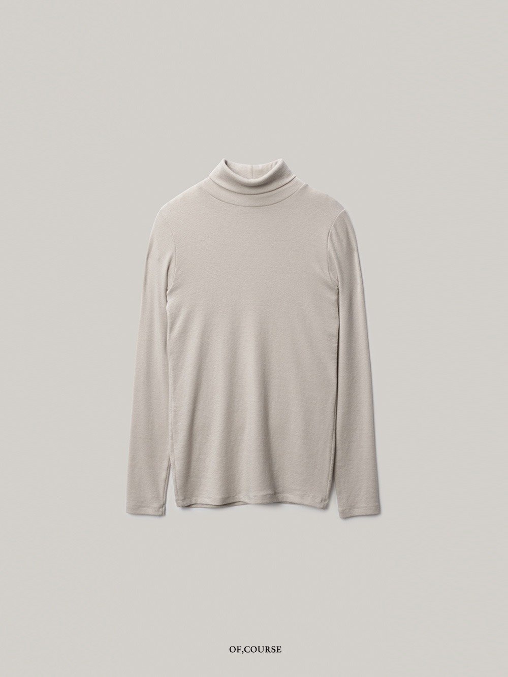 [OFC]Roll Neck T-shirt (light beige)