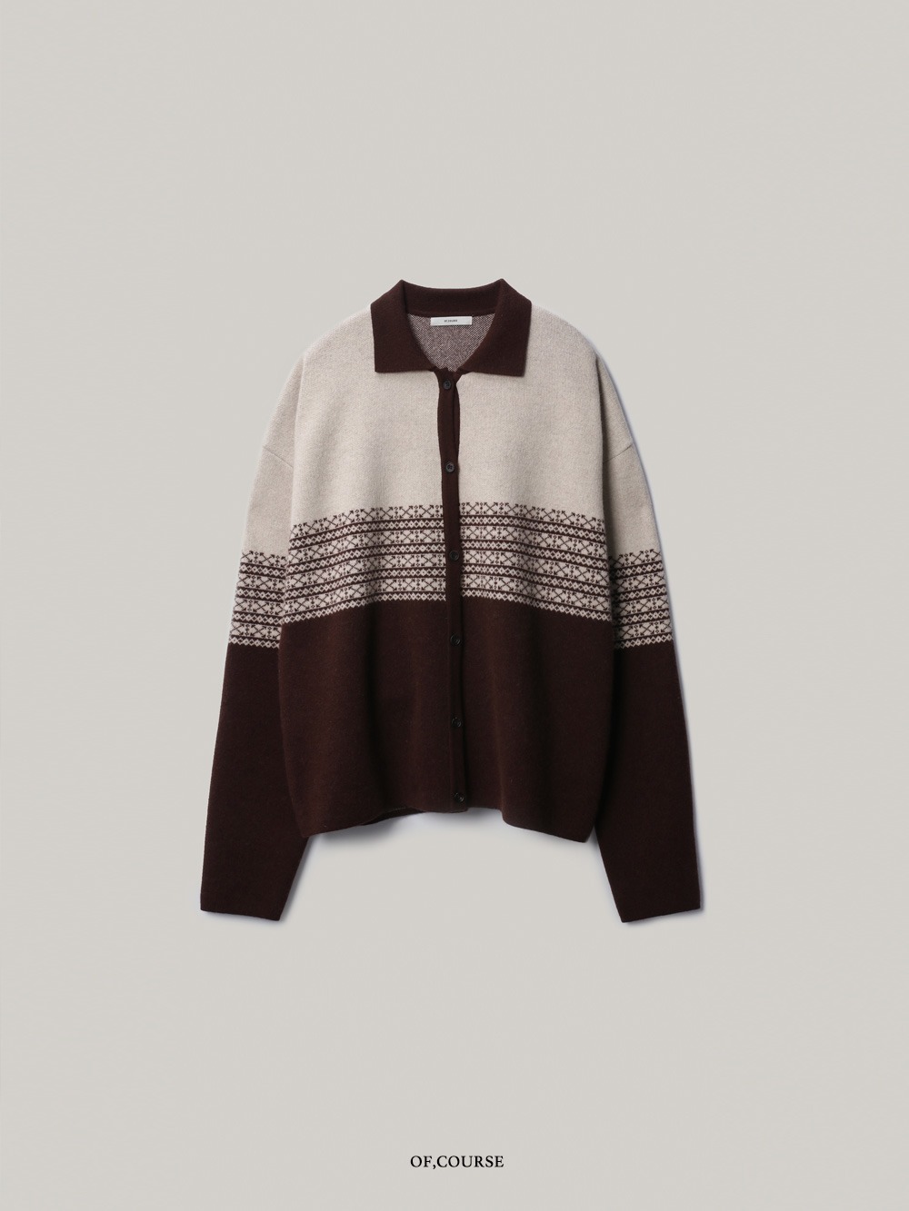 [OFC]Nordic Button Knit (brown)
