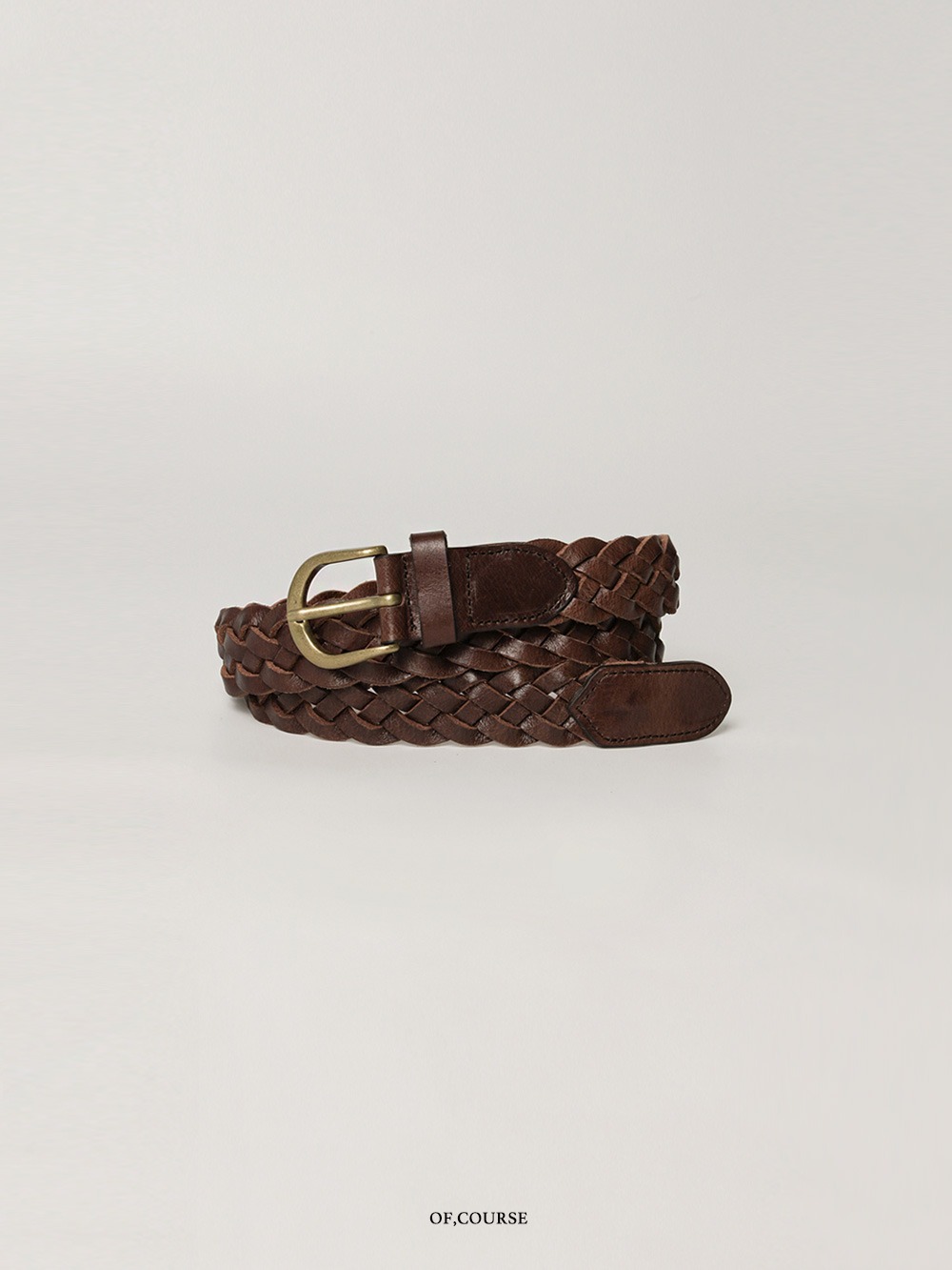 [Re-open][OFC]Twist Leather Belt (brown)