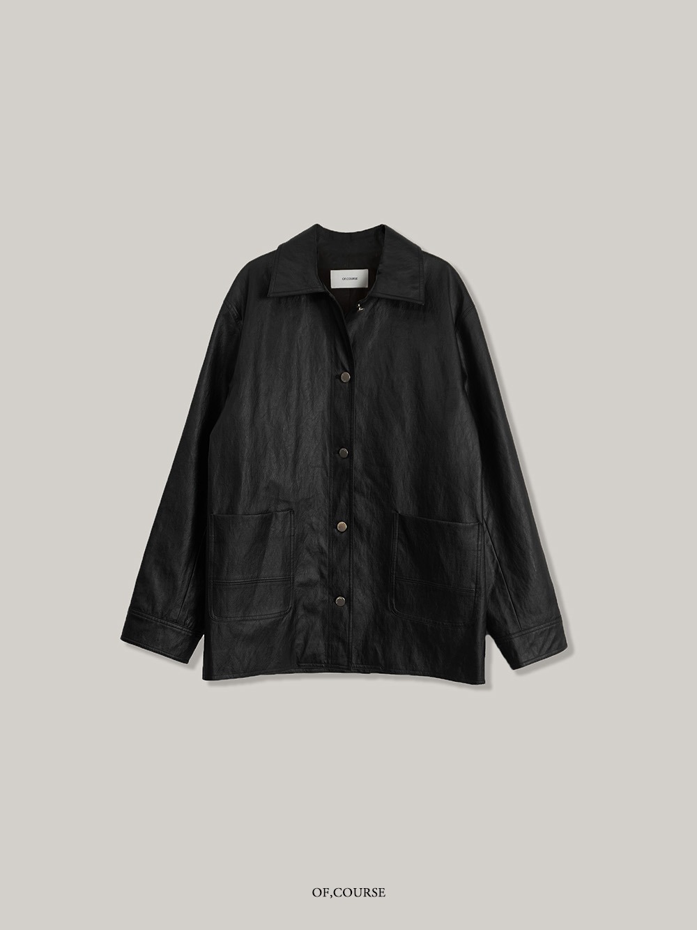 [OFC]Mac Half Leather Jacket (black)