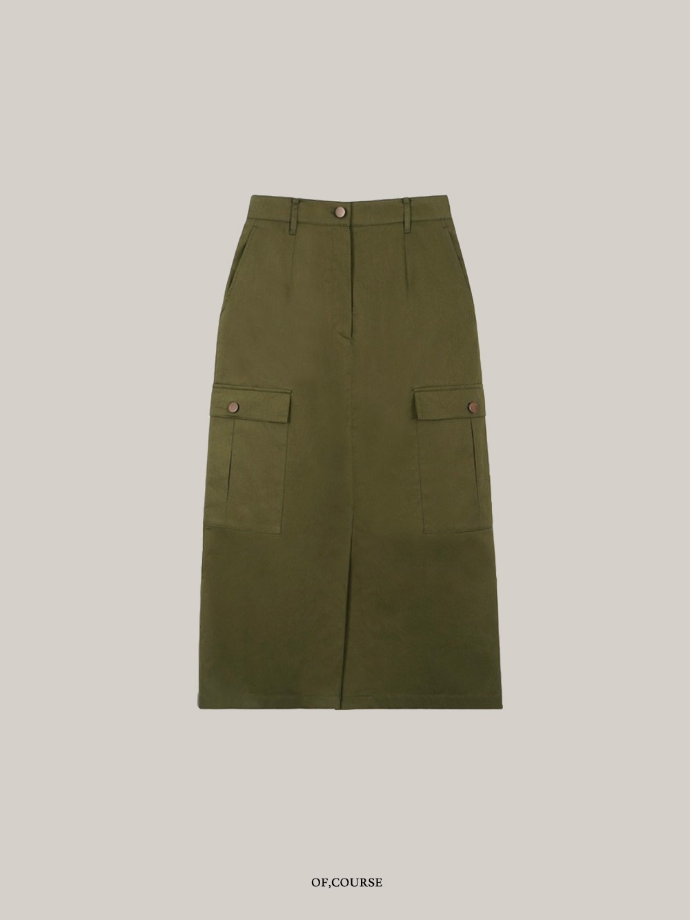 [OFC]Pocket Cargo Skirt (khaki)