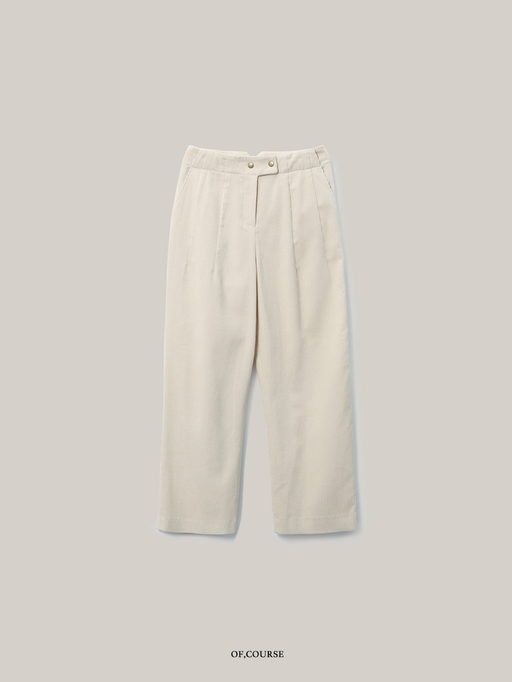 [OFC]Corduroy Round Pants (ivory)
