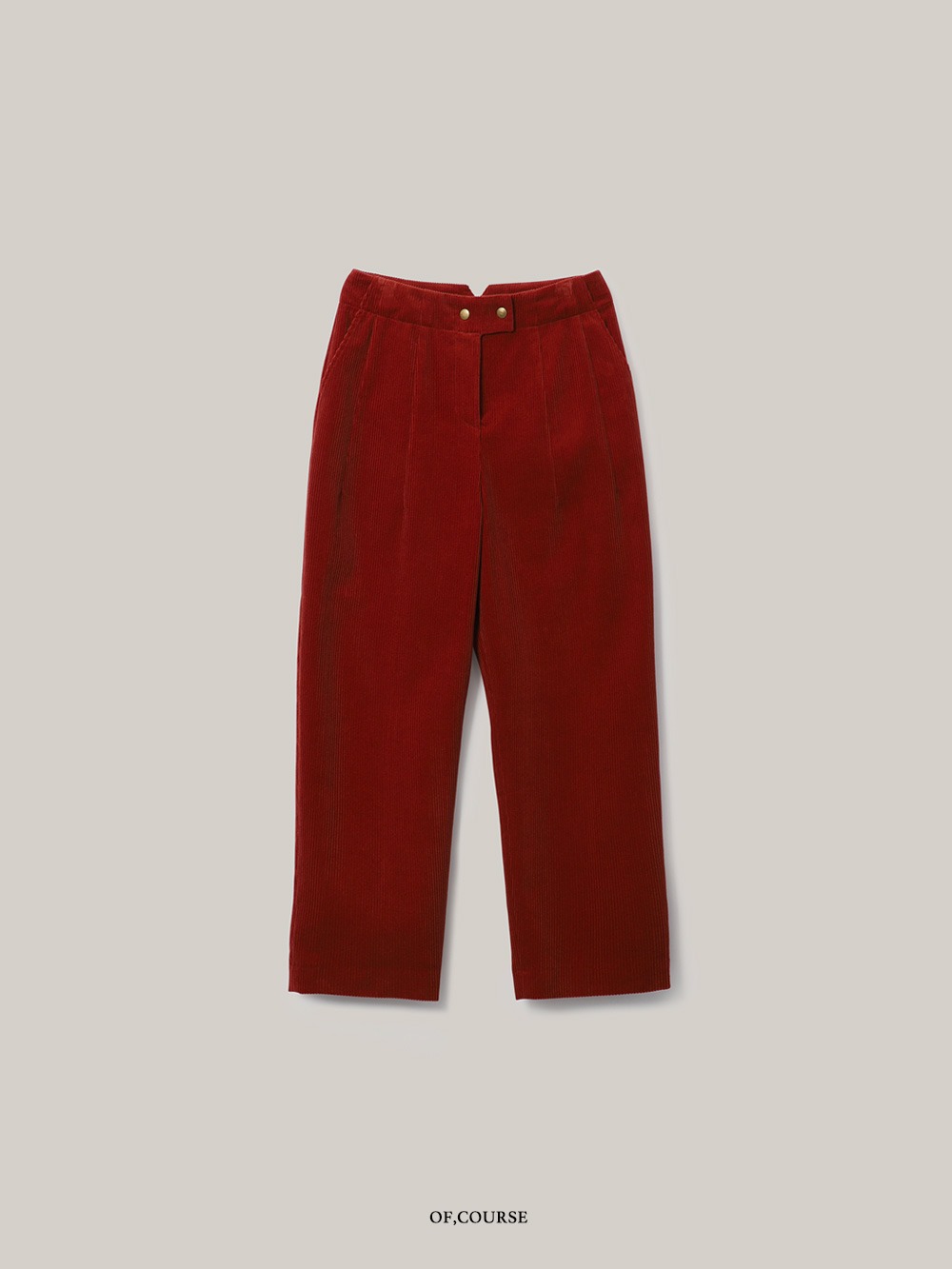 [OFC]Corduroy Round Pants (dark pink)