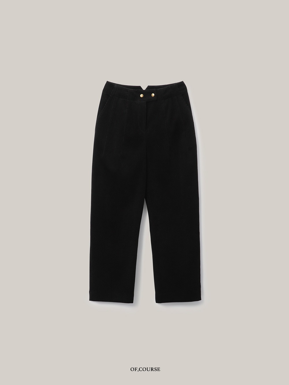 [OFC]Corduroy Round Pants (black)
