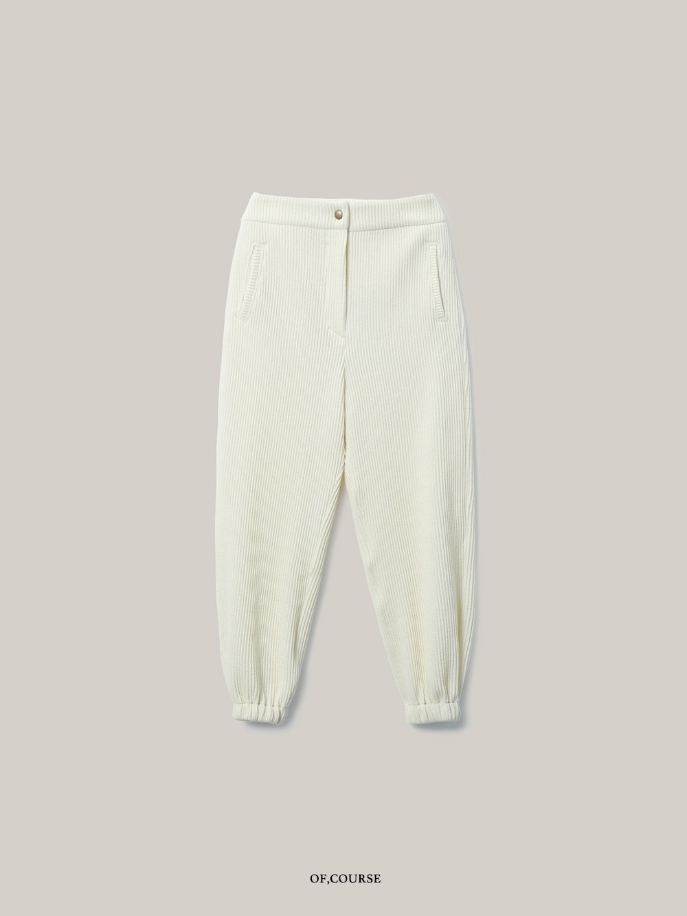 [OFC]Ribbed Jogger Pants (ivory)