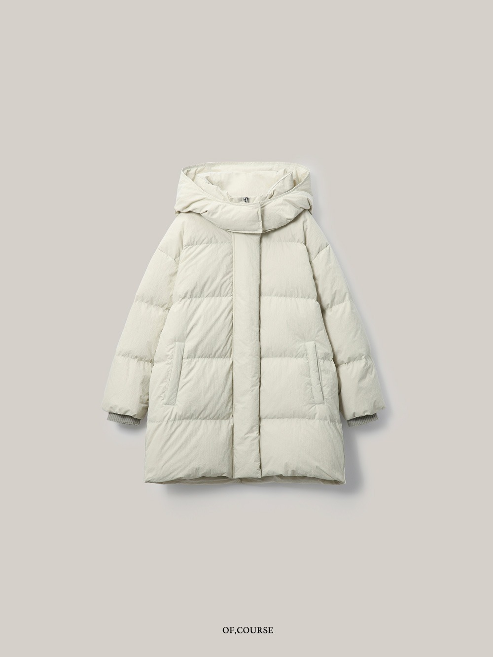 [OFC]Slit Half Puffer Jacket (cream)