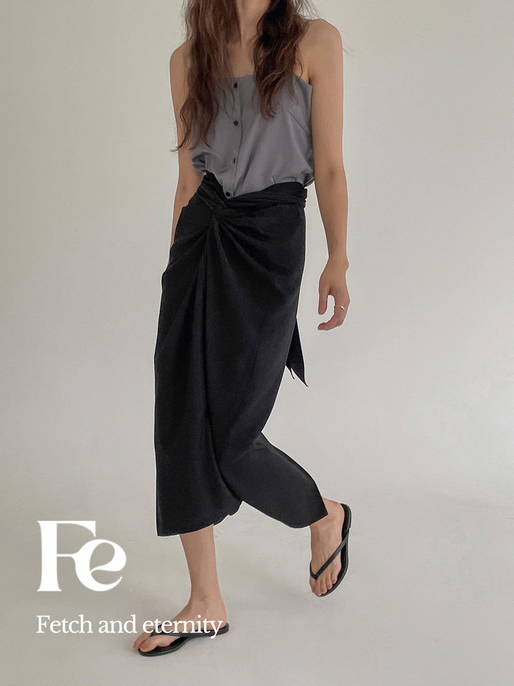 [Fe]Tie Waist Skirt