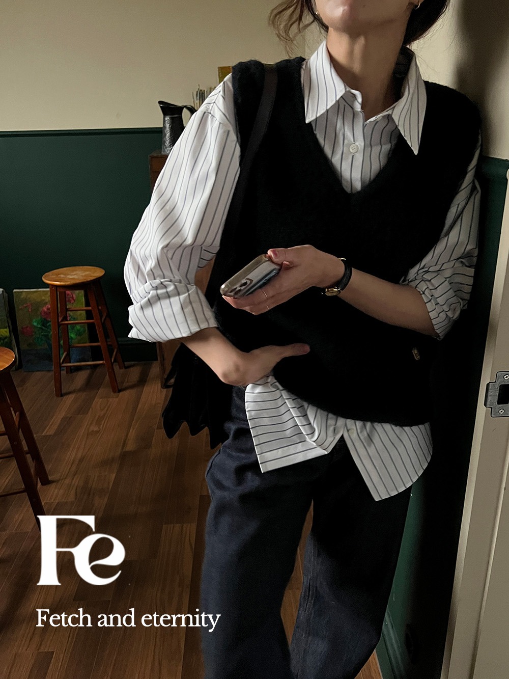 [Fe]Pocket Stripe Shirt