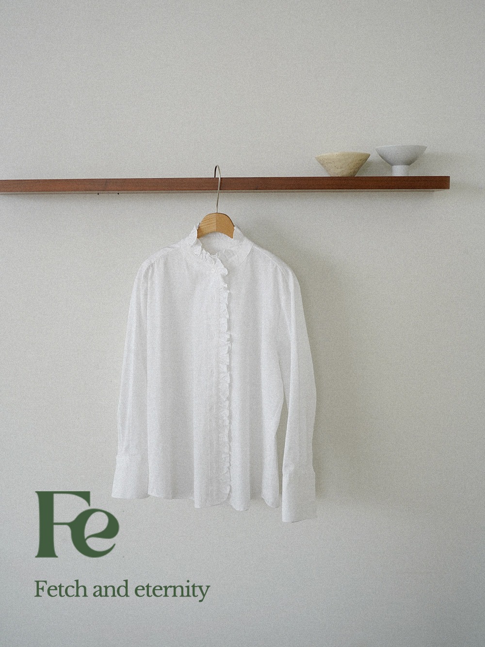 [Fe]Frill Cotton Shirt