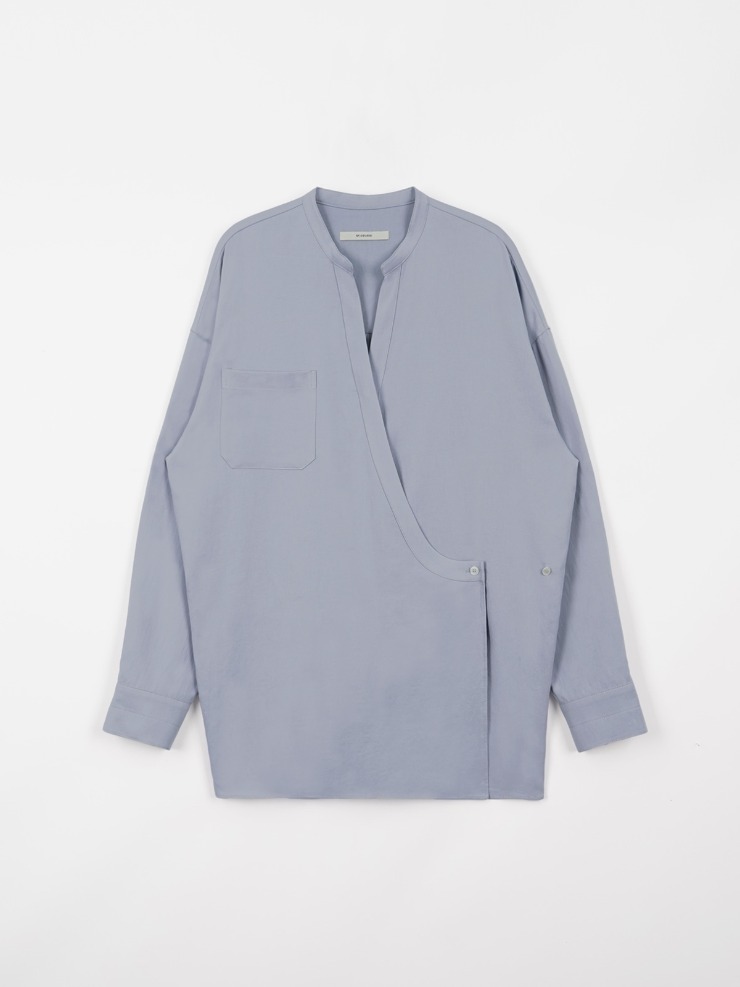 [Re-open][OFC]Wrap Shirt (sky blue) - 미입금분 당일배송